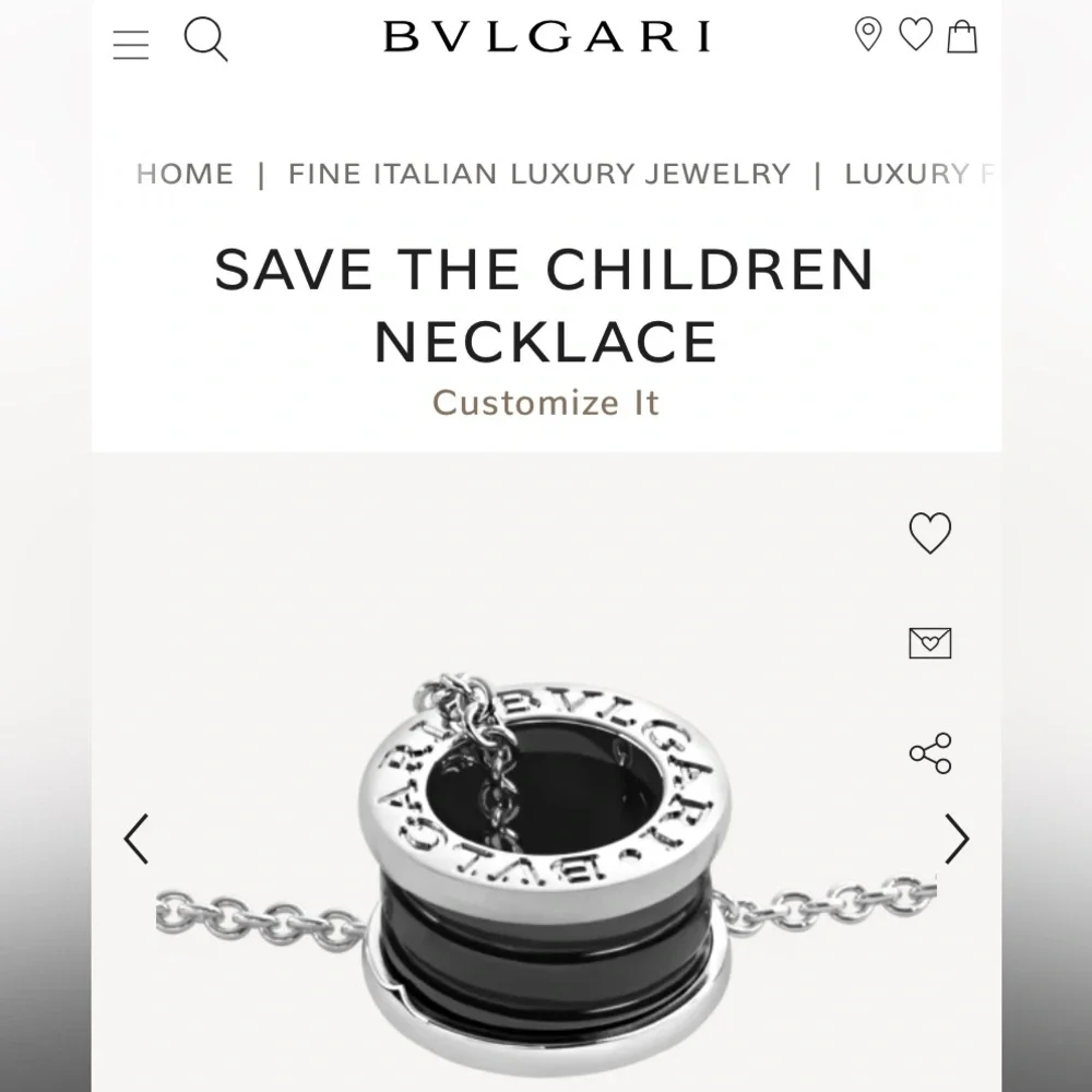 NIB Bulgari Sterling Silver + Ceramic Pendant Necklace, Unisex - Picture 11 of 13